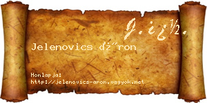 Jelenovics Áron névjegykártya
